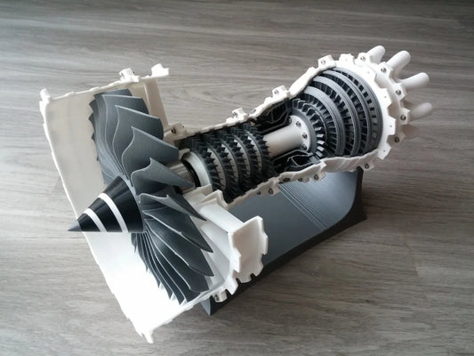 3D-Printed Jet Engine Model Replica – Precision Model for Display and Education