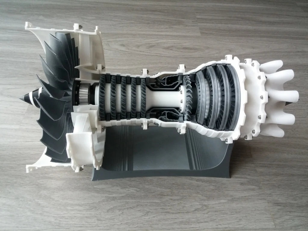 3D-Printed Jet Engine Model Replica – Precision Model for Display and Education