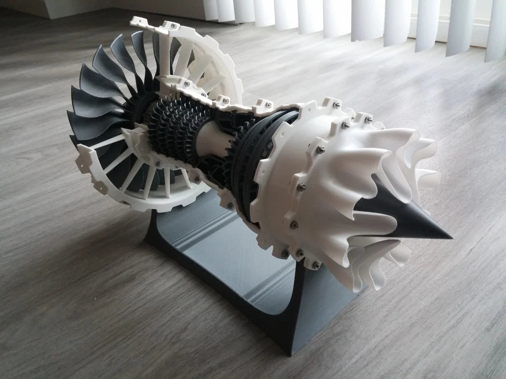 3D-Printed Jet Engine Model Replica – Precision Model for Display and Education